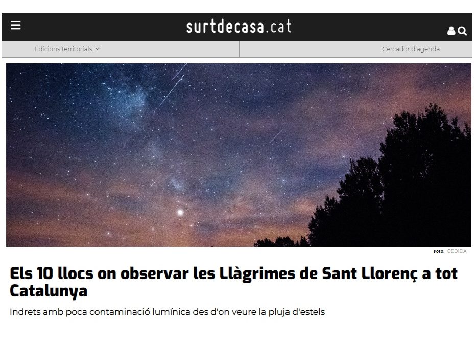 Els 10 llocs on observar les Llàgrimes de Sant Llorenç a tot Catalunya